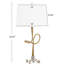 Lampe de table dorée 30,25 "Amby