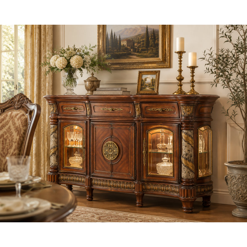 Villa Valencia 72'' W Solid Wood Sideboard