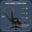 HOMCOM Adjustable Reclining Ergonomic Faux Leather Swiveling PC & Racing Game Chair with Footrest in Black-88326379