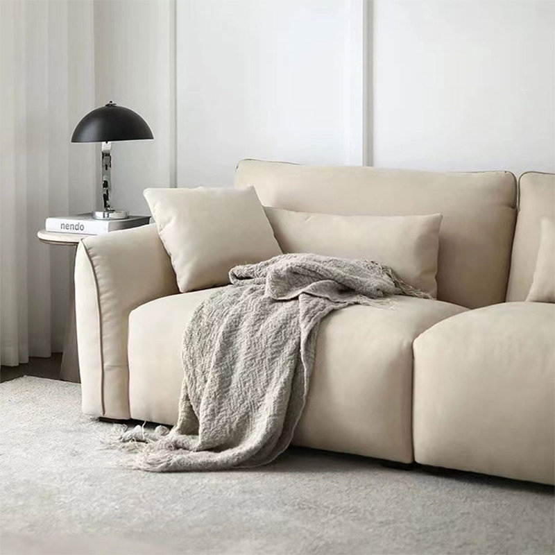Coussin modulaire 84,65 po beige 100% polyester, L 84,65 po x P 41,34 po x H 33,46 po, Beige