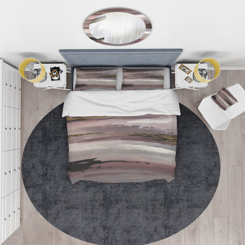 Ensemble de housse de couette Purple Glam Storm II - Glam & Shabby Elegance - Microfibre de polyester