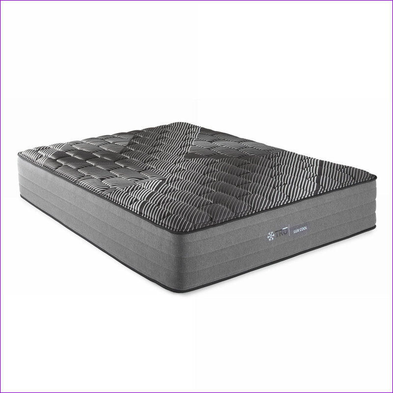 Mattresses, 14" Pure Ice Lux Firm Quilted Twin XL Mattress with Cooling &amp; Pressure Relief | Foam+Spring | Black, Twin XL