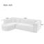 Canapé modulaire de style moderne de 109,2 po, canapé modulaire en éponge, canapé modulaire en forme de L avec un design incurvé élégant et un tissu chenille luxueux, deux coussins décoratifs