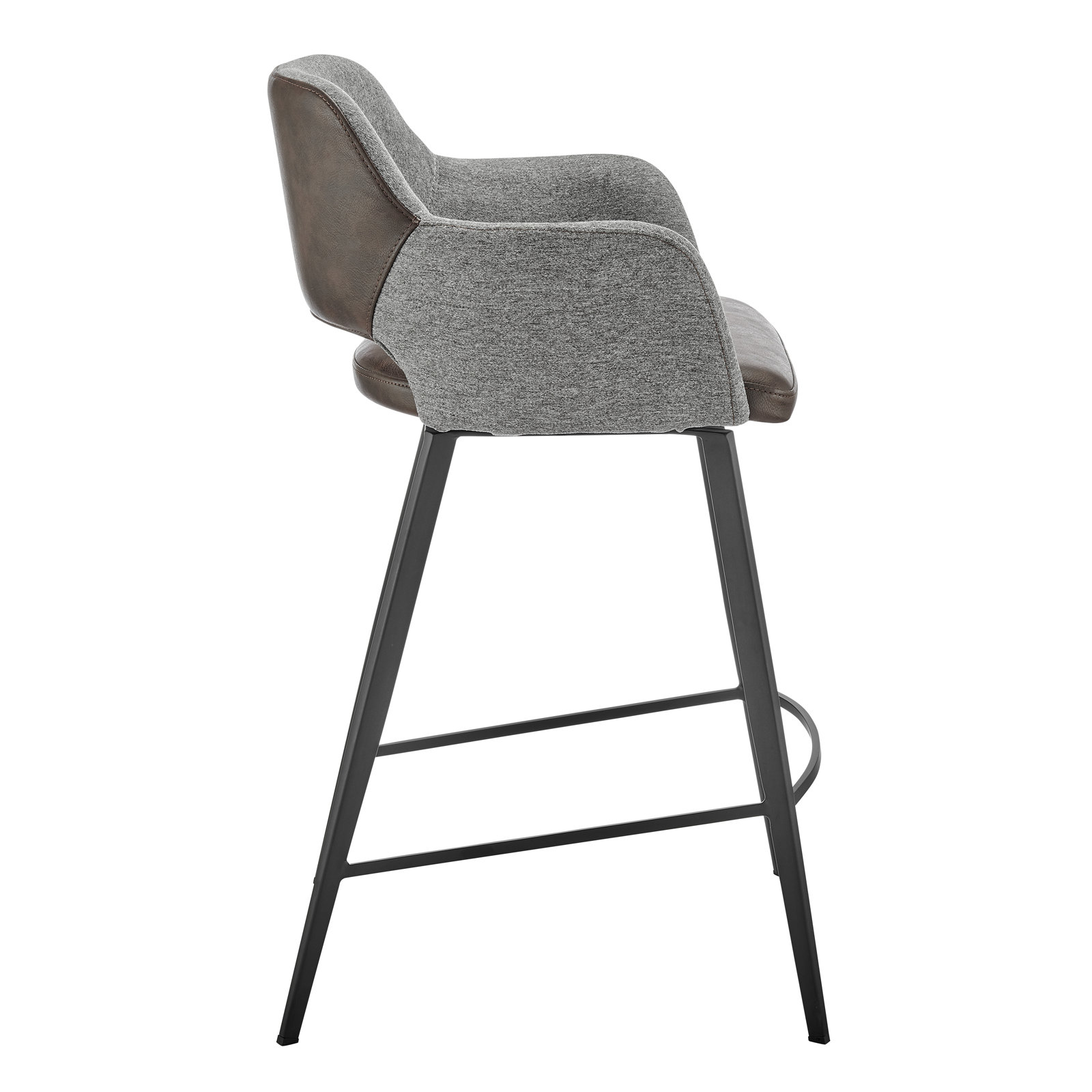 Ivonne Swivel Bar and Counter Stool, Light Brown Faux Leather, Counter Stool (25.6” Seat Height)