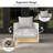 Kielah Aluminum and Acacia Swivel Armchair-527384240