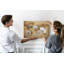 Wall Mounted cork board with print home decor message pin boards decorative bulletin board ideas Old-style map