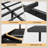 Floating Bed Frame with LED Lights Metal Slats Underbed Storage Space No Box Spring-628827336