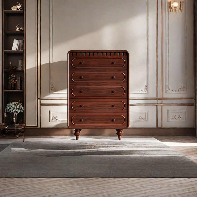 Commode d'appoint en bois massif Retro