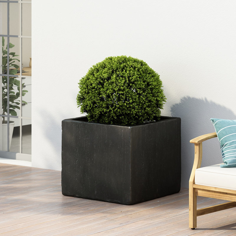 Boîte à fleurs pour jardin, patio, Noir