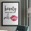 «Beauty Starts With A Smile», toile encadrée de qualité supérieure - prête à être accrochée-1134850415-1134850401