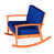 Coussin bleu marine / structure naturelle est en rupture de stock