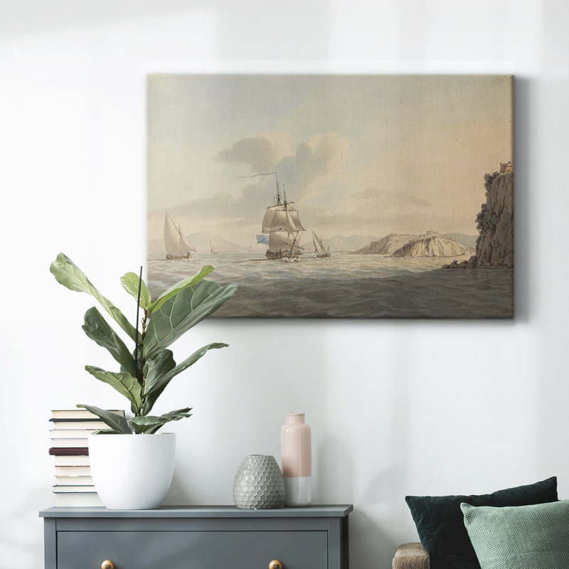 Impression nautique rétro - Cxxvii, H 33 po x l 49 po x P 1,5 po, Toile tendue