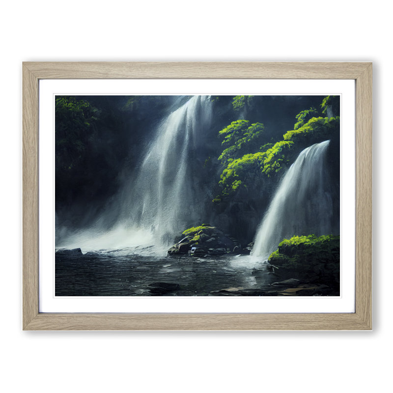 Glowing Waterfall - Single Picture Frame Print