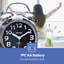 Analog Chrome Quartz Alarm Tabletop Clock-96122163