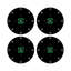 Asscher Purple Rain Vegan Leather Round Coasters-45653532