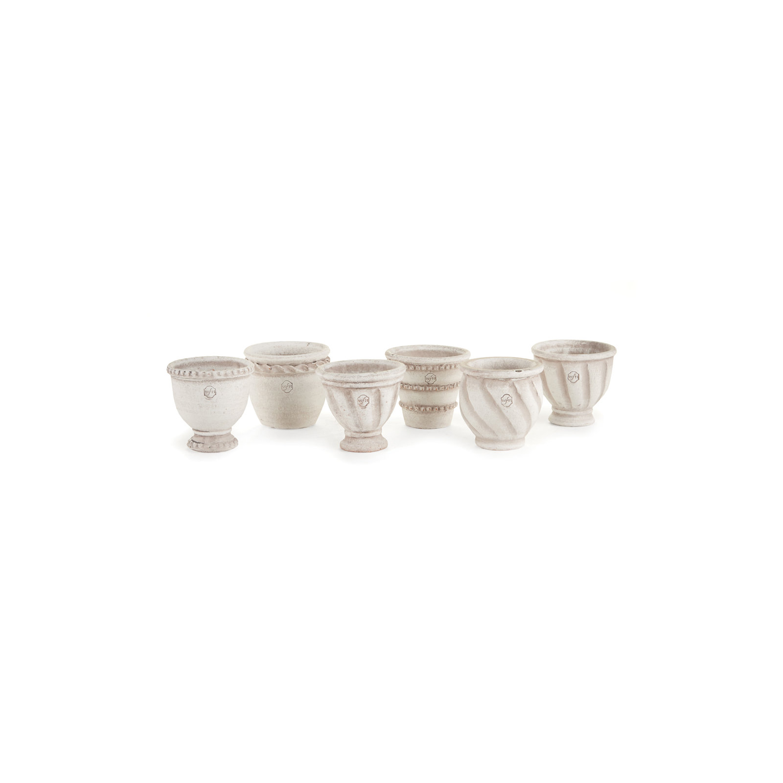 Middlefield 6 - Piece Clay Pot Planter, White Ash