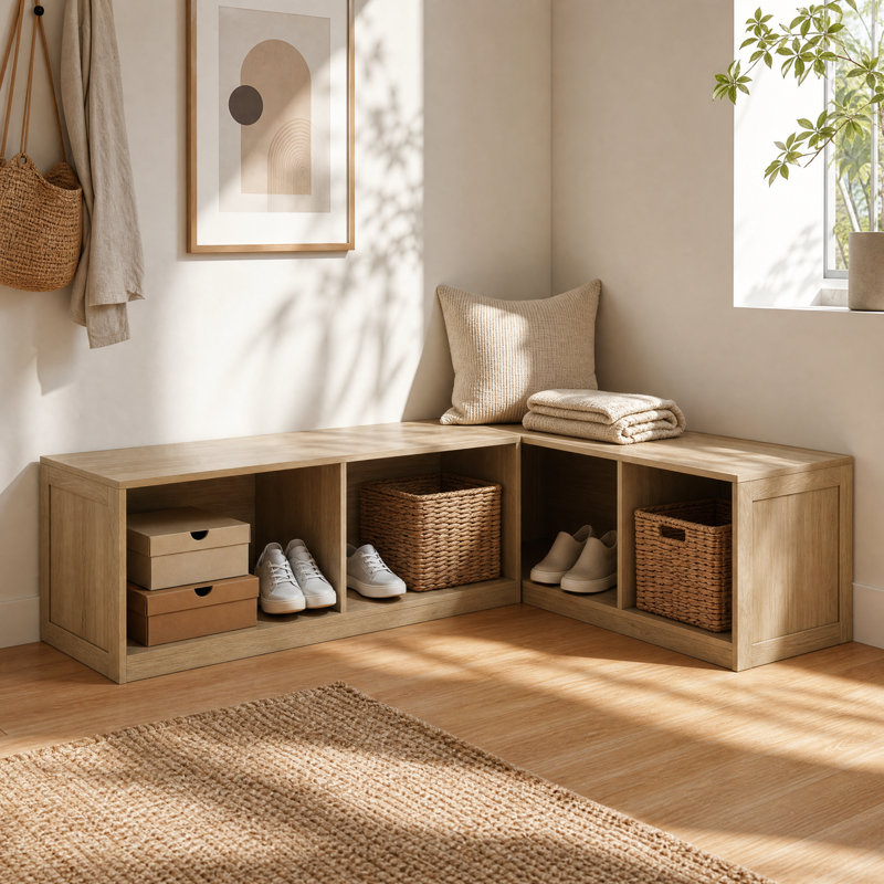 Banc de rangement en L Cecyle