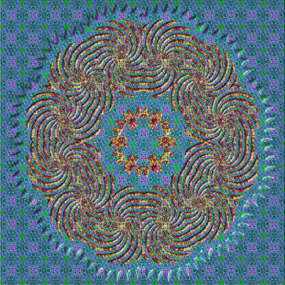 Tapis décoratif bleu