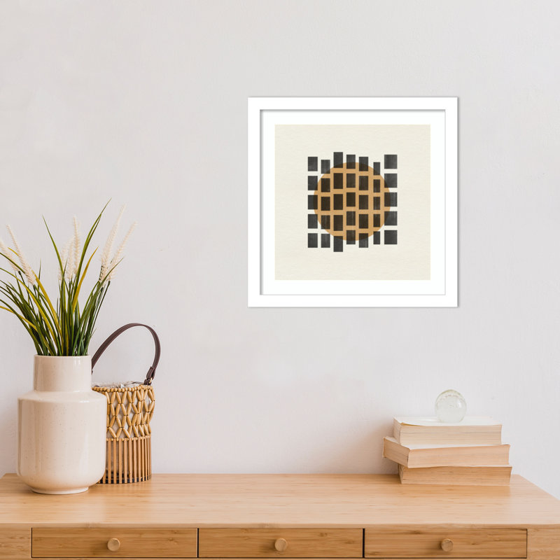 «Giese», objet en papier no 8 par le studio MIUUS, reproduction d'art encadrée en bois, Blanc, H 13 po x l 13 po