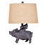 Lampe de table noire antique 20,5 po Jager