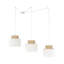 Luminaire suspendu naturel DUO en jute blanc 3-2144007561-2144007560