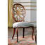 Muslin Upholstered Side Chair in Cherry/Gray