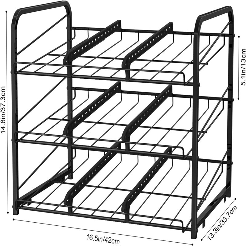 Spice Rack, 37.3cm H x 42cm W x 33.7cm D, Black