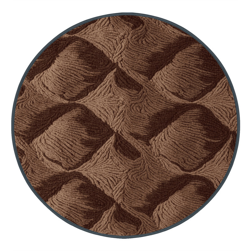  Tapis lavable au chocolat avec desserts, Rond 7 pi