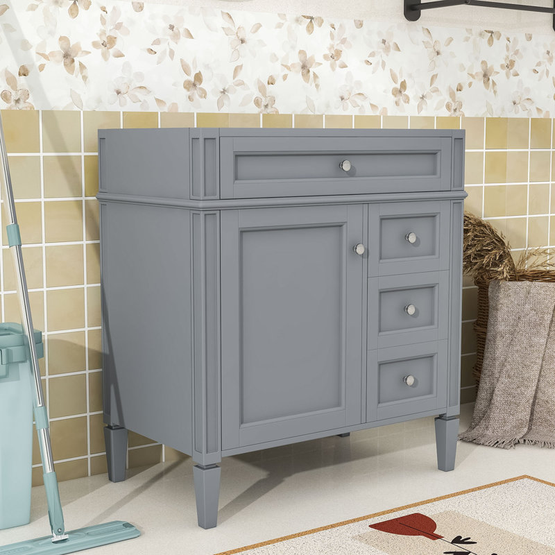 Meuble-lavabo durable avec rangement spacieux, organisateur de porte d'armoire, Gris