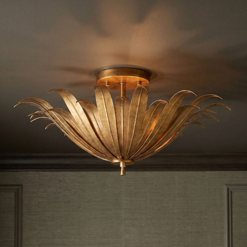 Plafonnier semi-encastré Arela, Or antique, Or antique
