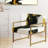Poitier Geometric IV - Upholstered Modern Yellow And Black Accent Arm Chair-2143570406