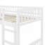 Lit mezzanine en bois massif blanc Crisp avec glissoire et échelle, style minimaliste épuré
