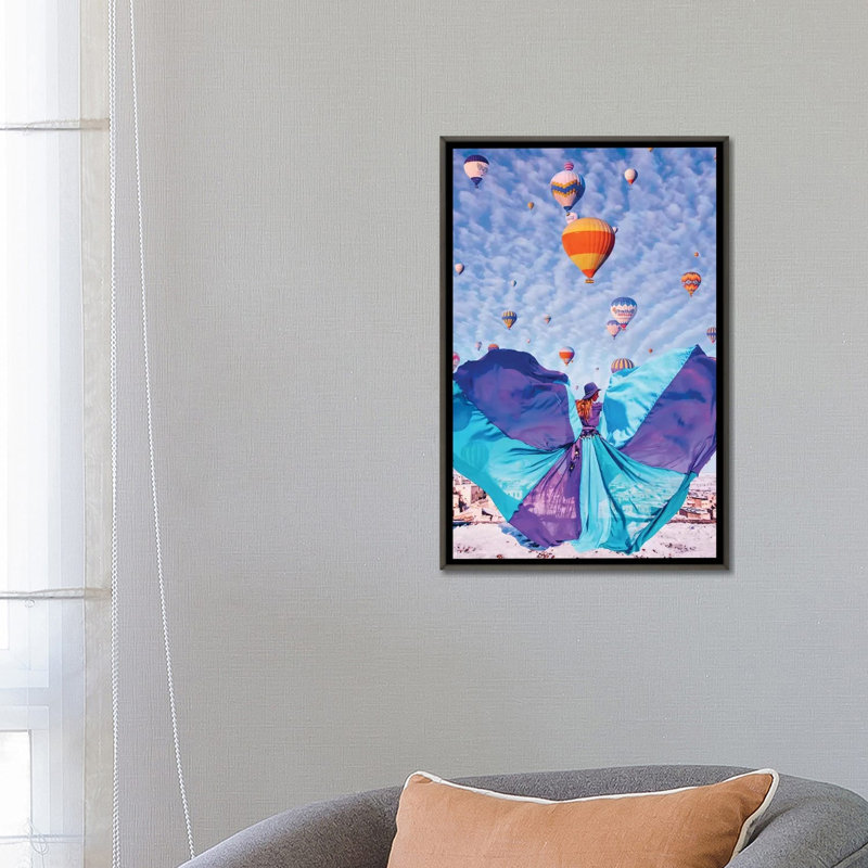 « Blue Butterfly » par Hobopeeba-impression d’art graphique, Pas de tapis, H 26 po x l 18 po x 1,5 po