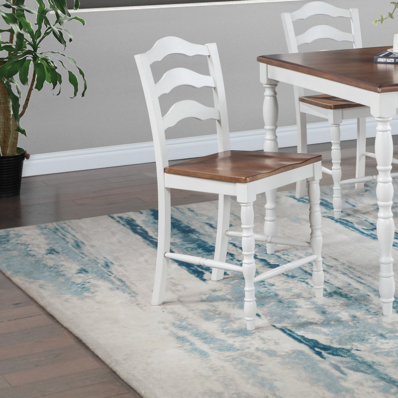 Ensemble de salle à manger à hauteur de comptoir 5 pièces avec grain de bois naturel, design classique et moderne pour les salles à manger élégantes, ensemble de table de salle à manger