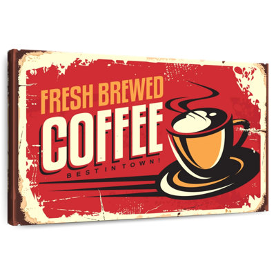 Plaque murale «Fresh Brewed Coffee»