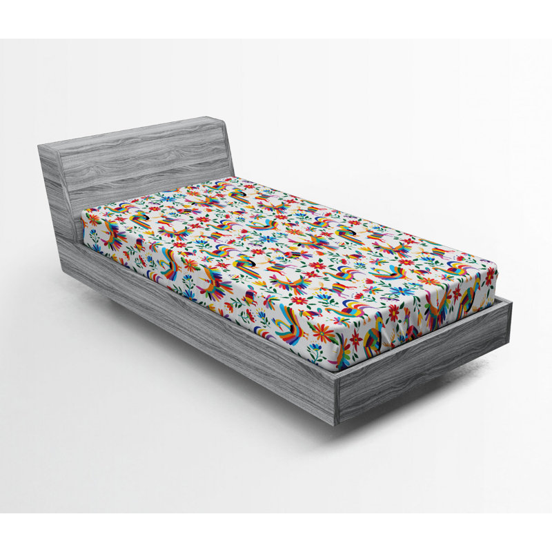 Microfiber Fitted Sheet, Twin XL Fitted Sheet, Floral