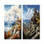 Château dans les Alpes françaises - Châteaux, ensemble de 2 reproductions d'art mural-47054504-47054506