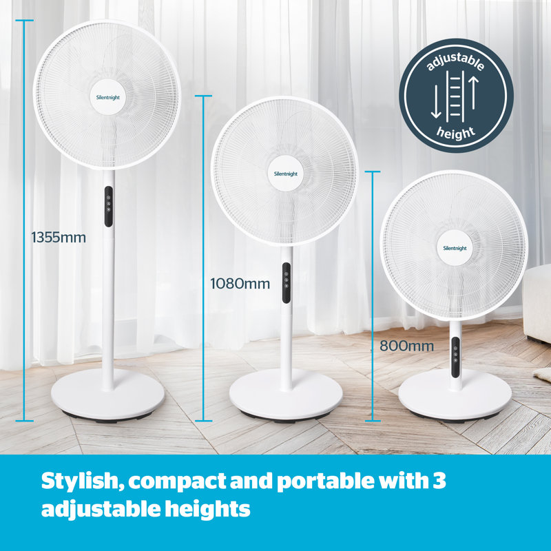 Silentnight Airmax 18inch Oscillating Stand Fan with 5 Speed Settings and Remote Control