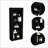 Brighton 5-Shelf Bookcase Black