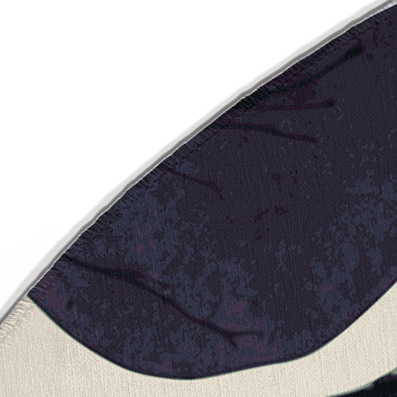 Nebula Leaves Indoor And Outdoor Area Rug, Round 5'