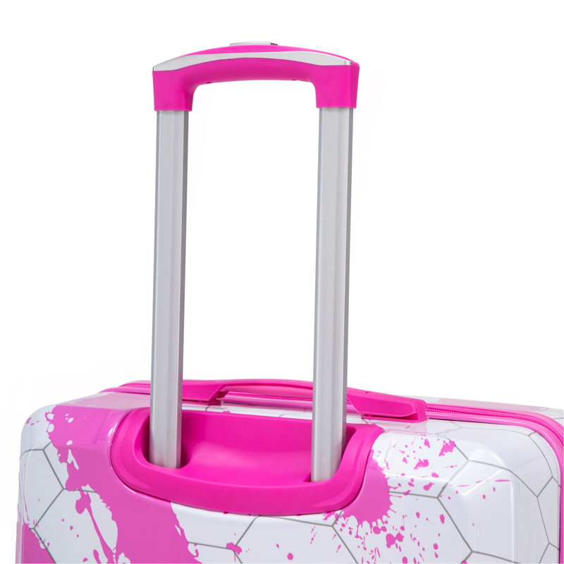 Valise à roulettes 28 pouces pour PC, valise de transport, avec motif imprimé et serrure à combinaison, Rose