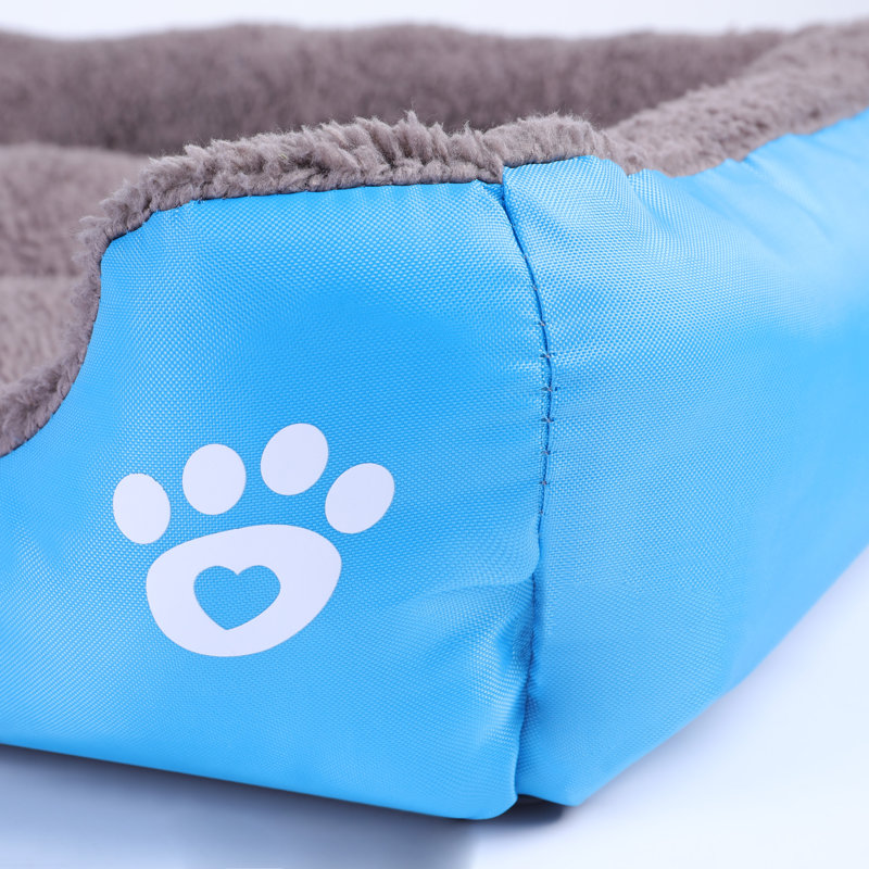 Lit pour chien Goncalves, Bleu, Moyen (l 27,6 po x P 21,6 po x H 4 po)