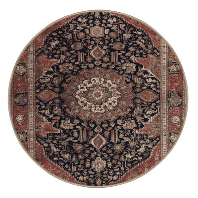 Machine Washable Persian Brown Area Rug