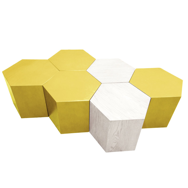 Coffee Table, 16" H x 40" L x 40" W, Matte Gray