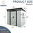 6X5ft Metal Garden Shed With Window - -Proof & All-Round Large 6Ft X 5Ft Storage For Garden, Lawn --126021900