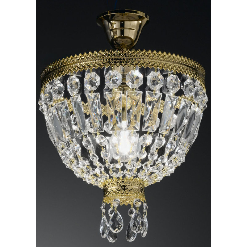 Cupola Iron Semi Flush Mount, Gold 24K