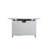 43" Rectangular Fire Pit With Smoked Glass And Metal Frame