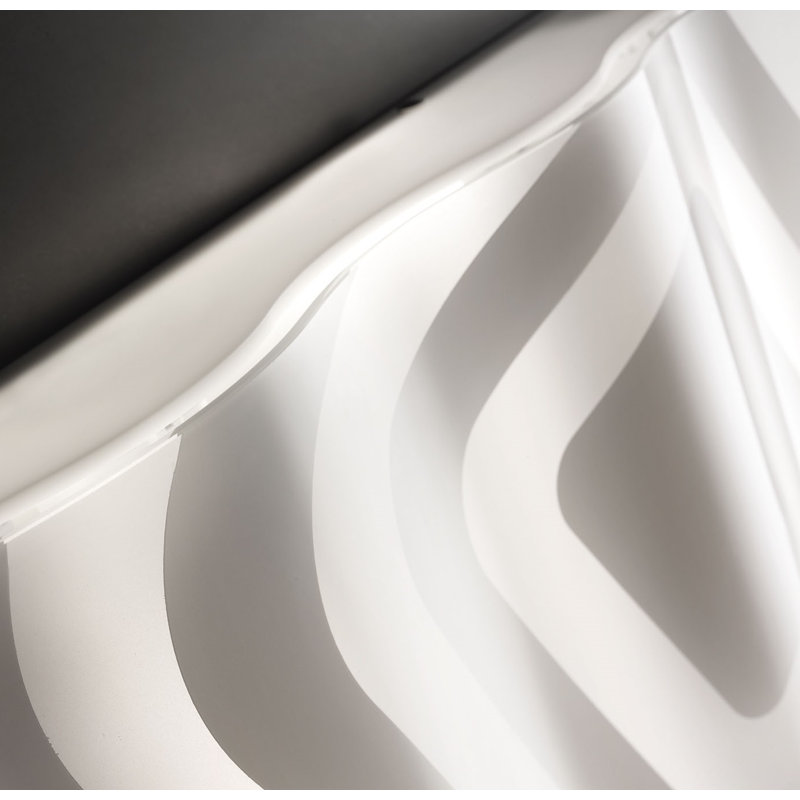 Ola Glass Flush Mount, 2 x E27 42W, Black