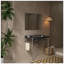 Meuble-lavabo mural en céramique 36 po avec cadre en acier inoxydable et barre à serviettes 36 po-282646934-282646928-282646931