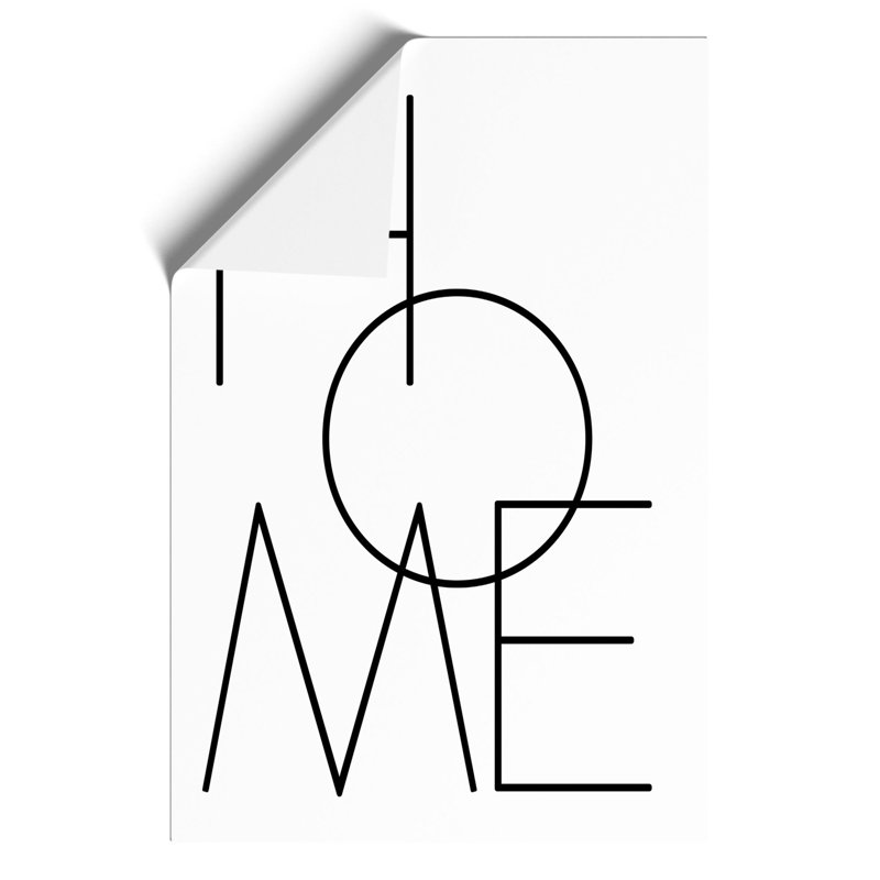 Home V2 - Unframed Typography, 30cm H x 21cm W x 0.1cm D